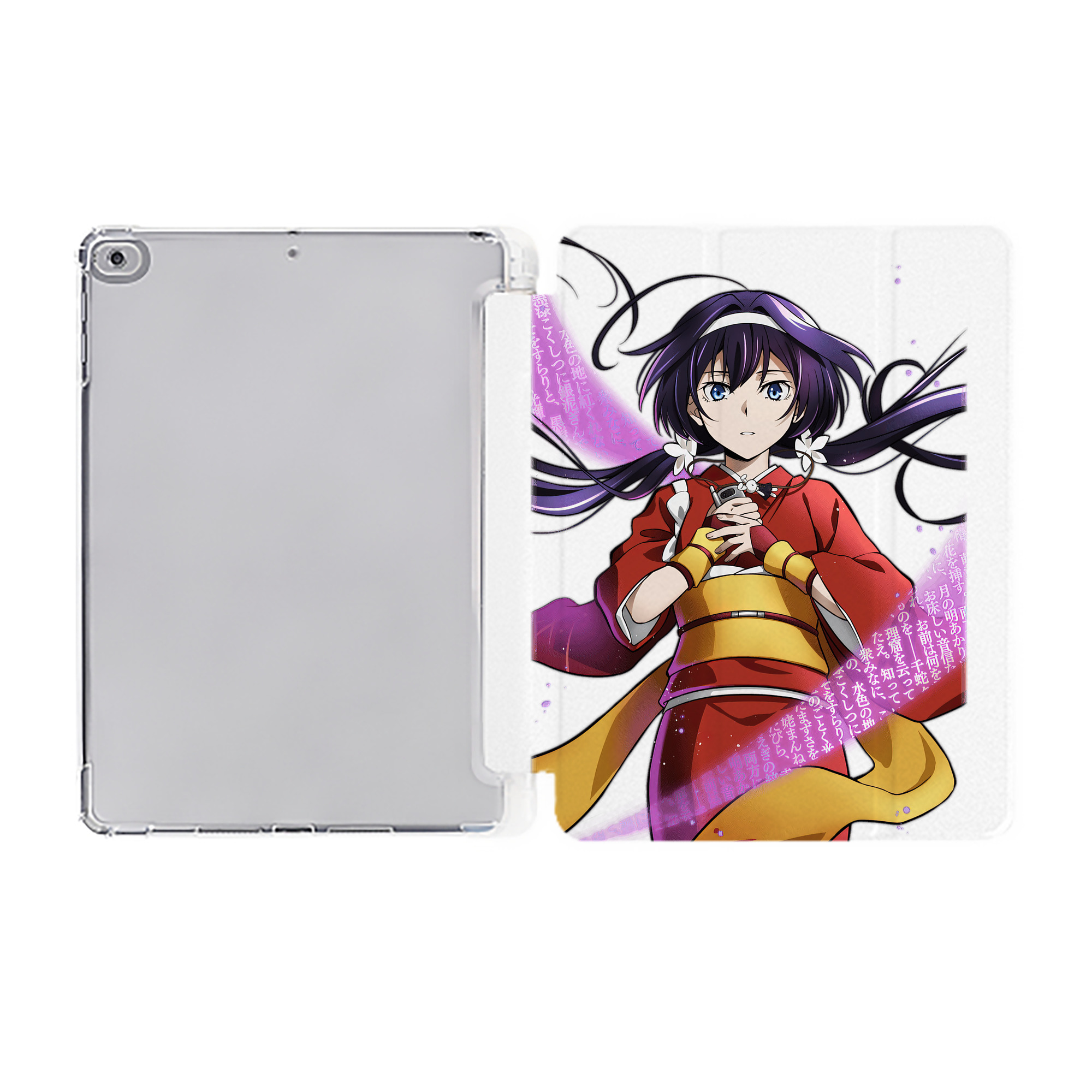 （画像用） 文豪ストレイドッグス Bungo Stray Dogs IPad ケース ペン収納付き 三つ折りスタンド PUレザー×シリコン 対応機種9.5/10.5/10.9インチ